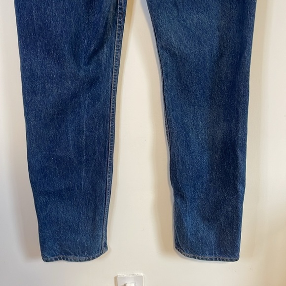 90s Levis Jeans Orange Tab VTG 505 34 Dark Blue Straight Denim 1996 Americana - Picture 4 of 16